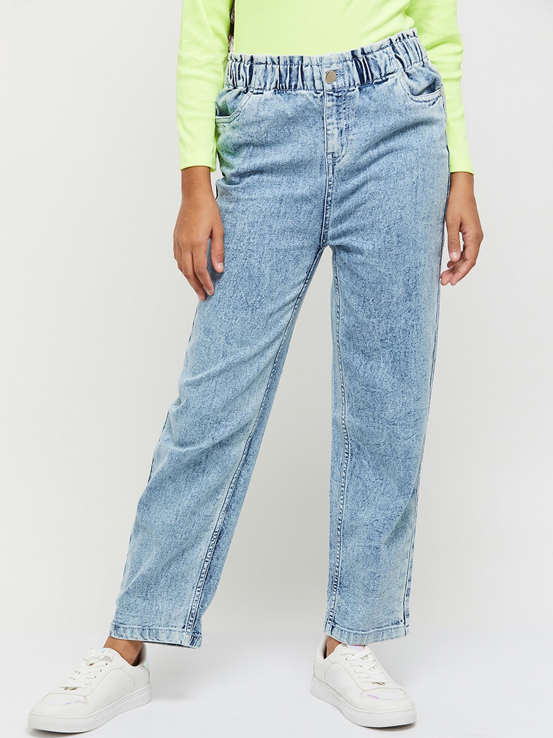 max Girls Blue Heavy Fade Jeans
