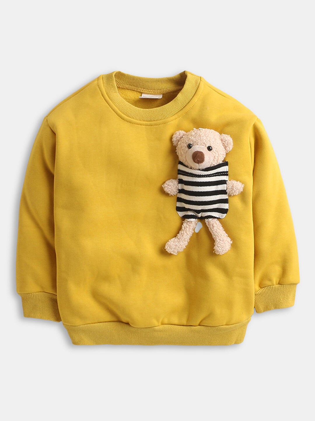 Hopscotch Boys Yellow Applique Sweatshirt