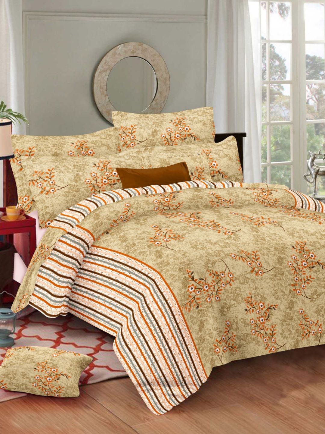 Sleeping Owls- because your sleep matters Yellow & Orange Floral 186 TC Queen Bedsheet with 2 Pillow Covers
Sleeping Owls- because your sleep matters Yellow & Orange Floral 186 TC Queen Bedsheet with 2 Pillow Covers