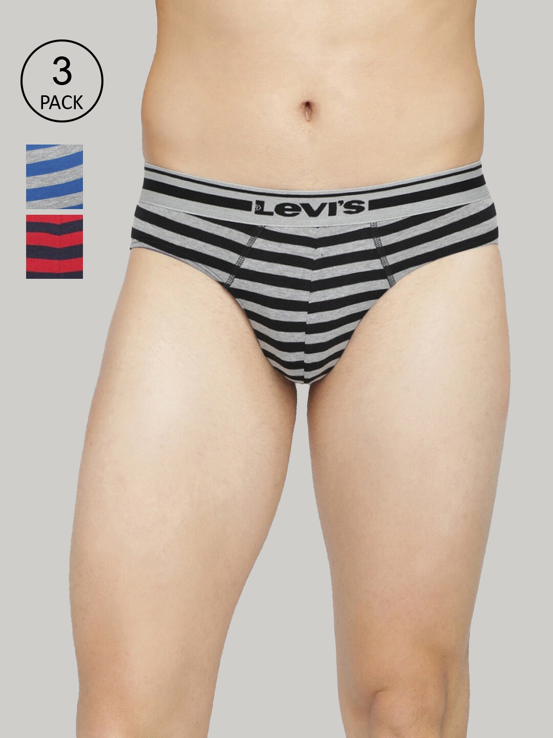 Levis Men Pack Of 3 Assorted Smartskin Technology Cotton Briefs with Tag Free Comfort-005
Levis Men Pack Of 3 Assorted Smartskin Technology Cotton Briefs with Tag Free Comfort-005