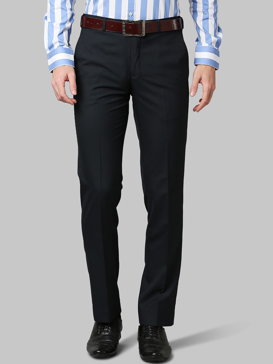 Park Avenue Men Blue Formal Trousers
