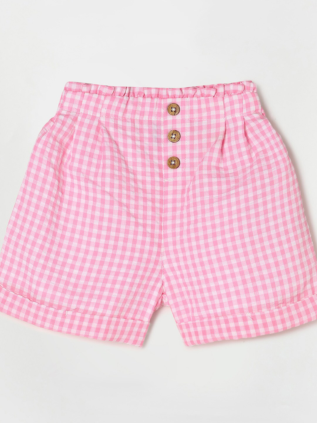 Juniors by Lifestyle Girls Pink Checked Shorts 
Juniors by Lifestyle Girls Pink Checked Shorts