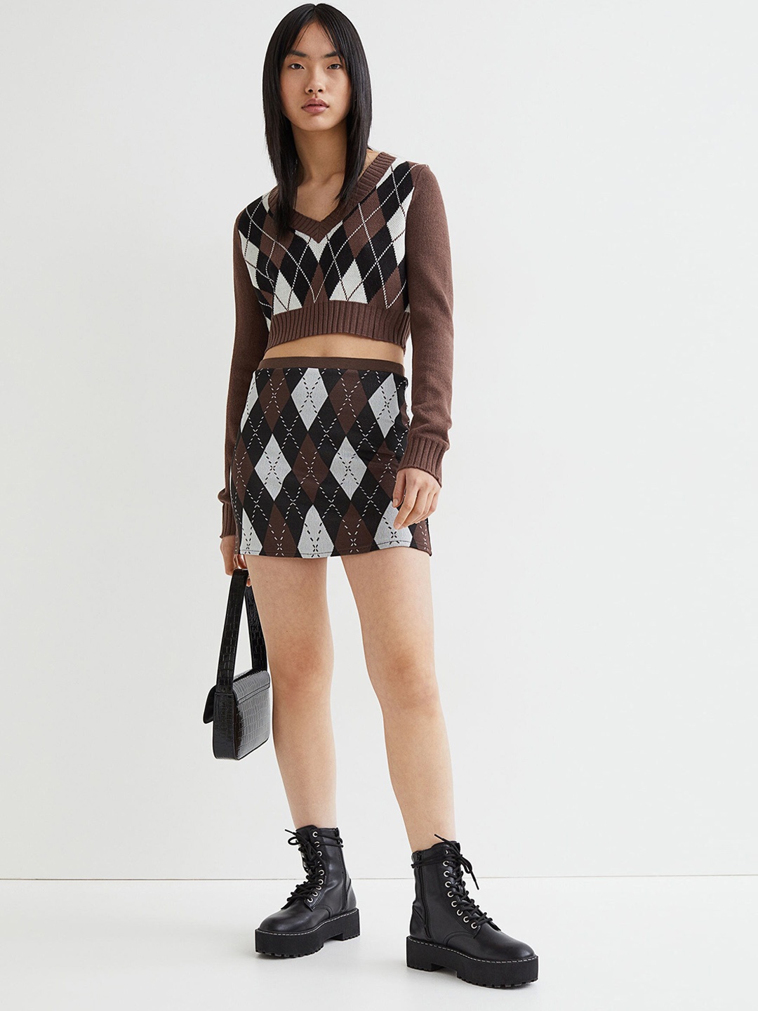 H&M Women Brown Short Skirt