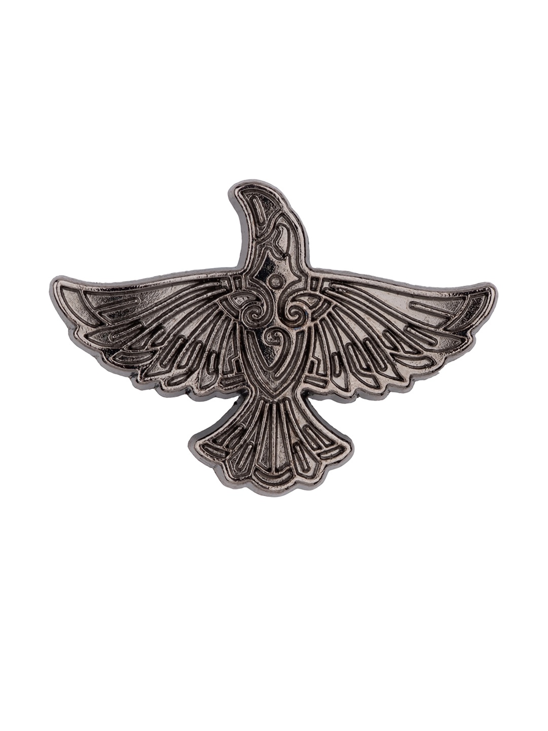 The Tie Hub Men Rust Eagle Gunmetal Lapel Pin Brooch