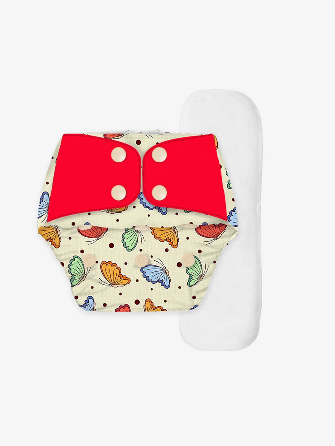 Snugkins Infants Regular Freesize Cloth Diaper + 1 Wet-Free Microfiber Terry Soaker- Butterfly Kisses, Cream
Snugkins Infants Regular Freesize Cloth Diaper + 1 Wet-Free Microfiber Terry Soaker- Butterfly Kisses, Cream
