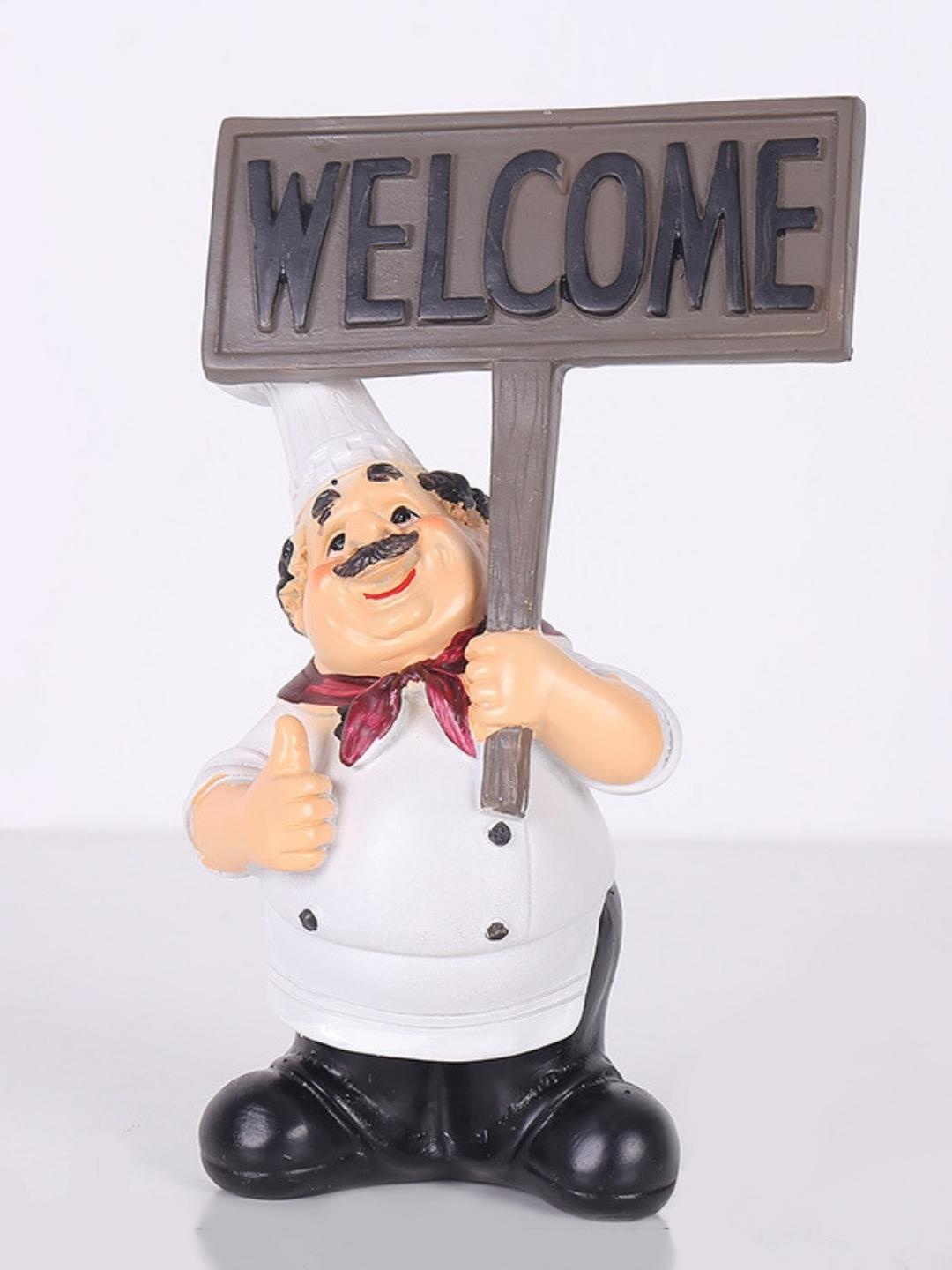Nestasia White & Black Welcome Chef Showpieces