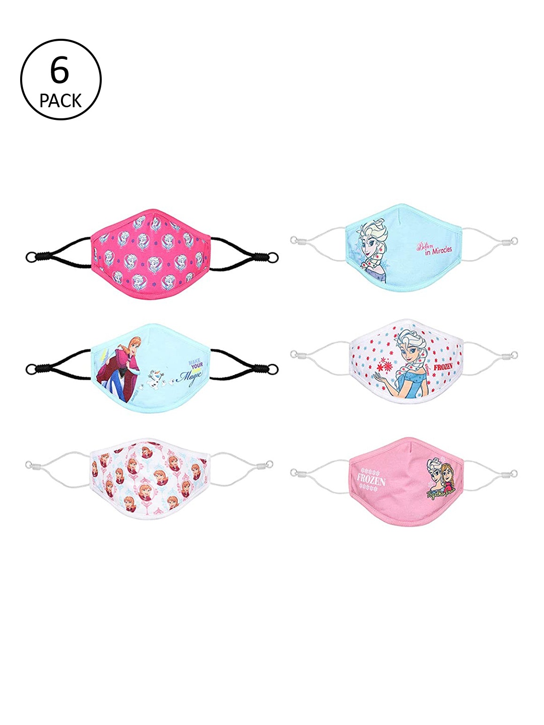 Bodycare Kids Girls Pack of 6 Assorted Frozen Print Cotton 3-Ply Protective Outdoor Masks
Bodycare Kids Girls Pack of 6 Assorted Frozen Print Cotton 3-Ply Protective Outdoor Masks