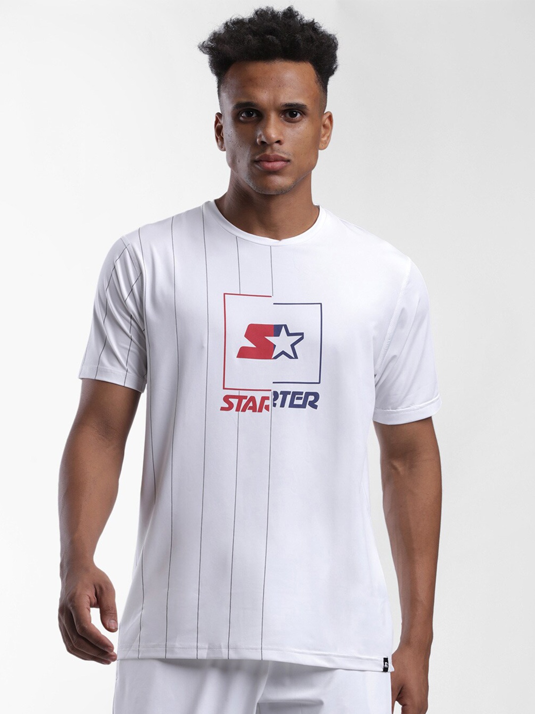 STARTER Men White Printed T-shirt