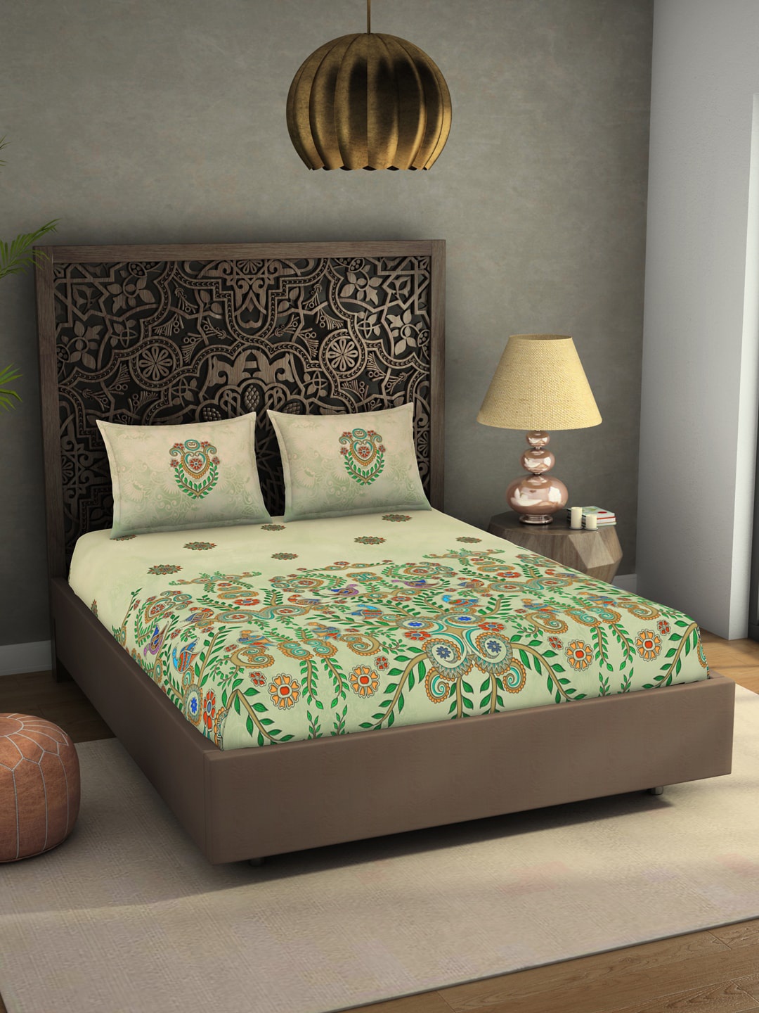SPACES Unisex Green TC300 Cotton Bedsheet & 2 Pillow Cover Breathable Skin Safe Soft Feel
SPACES Unisex Green TC300 Cotton Bedsheet & 2 Pillow Cover Breathable Skin Safe Soft Feel