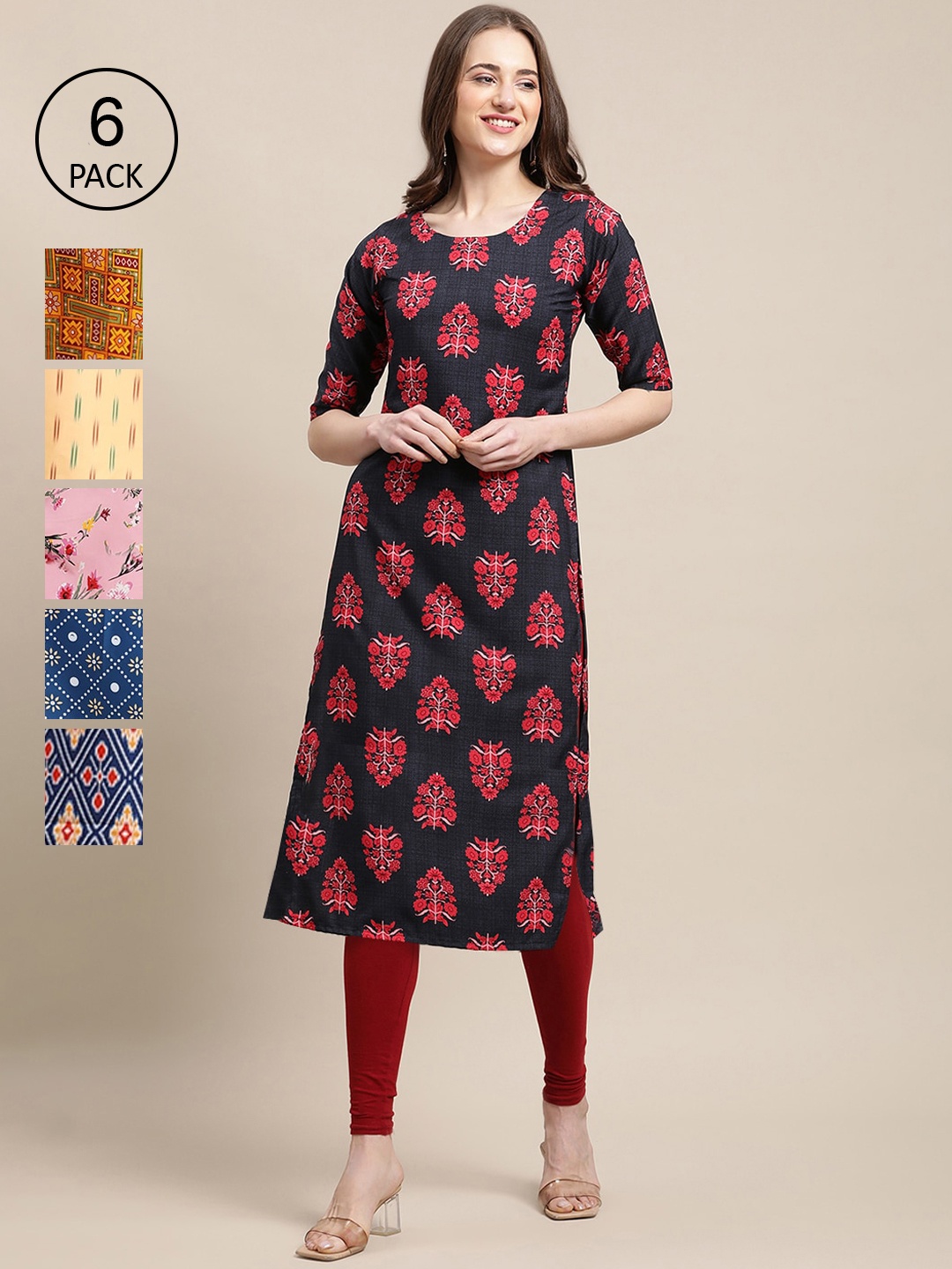 7Threads PACK OF 6 Women Yellow & Blue Ethnic Motifs Printed Summer Sheers Crepe Kurta
7Threads PACK OF 6 Women Yellow & Blue Ethnic Motifs Printed Summer Sheers Crepe Kurta