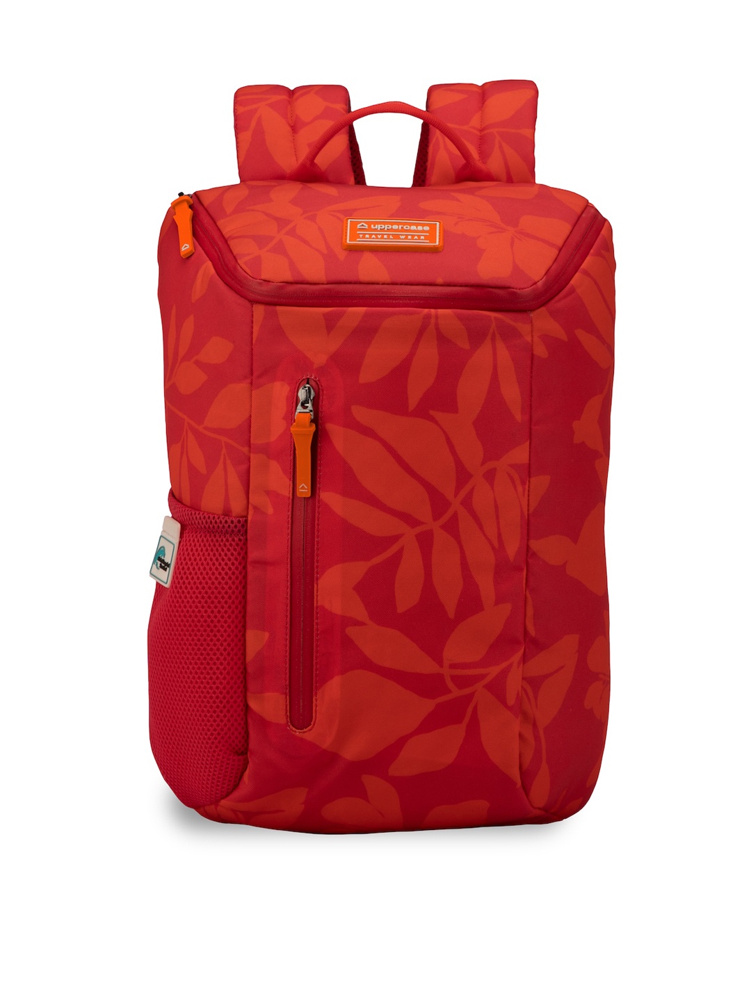 uppercase Unisex Pink Sustainable Backpacks, Red