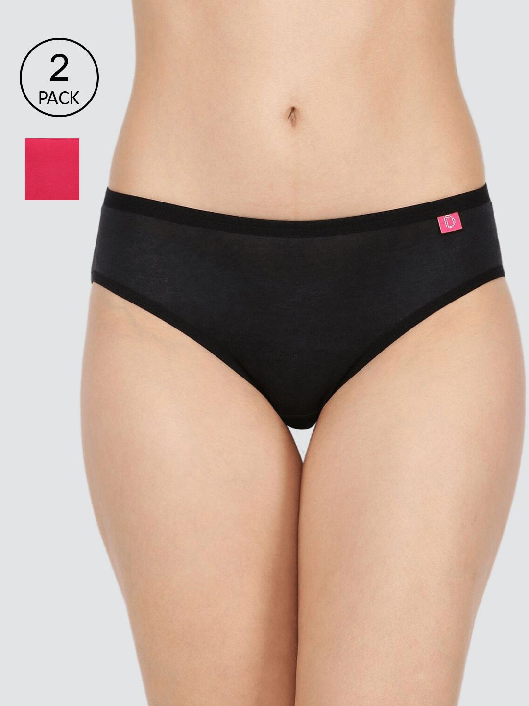 Dollar Missy Pack of 2 Combed Cotton with Spandex Solid Inner Elasticated Hipster Briefs, Black
Dollar Missy Pack of 2 Combed Cotton with Spandex Solid Inner Elasticated Hipster Briefs, Black