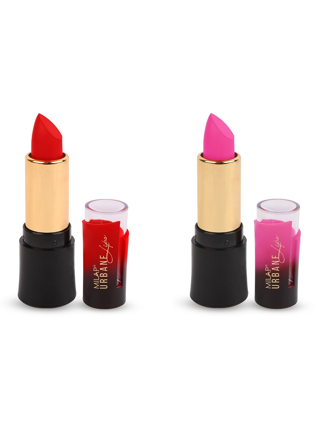 MILAP Set Of 2 Urbane Velvet Matte Lipstick - Star Woman, Baby Doll 8.4gm, Multi
MILAP Set Of 2 Urbane Velvet Matte Lipstick - Star Woman, Baby Doll 8.4gm, Multi