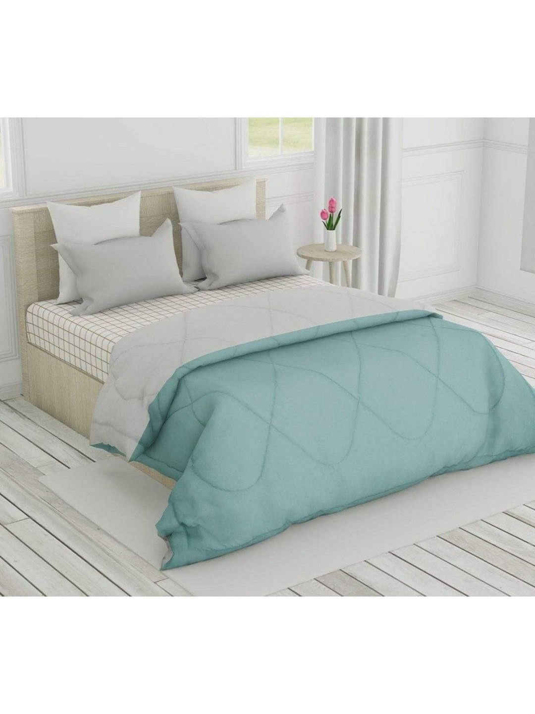 haus & kinder Green & Grey Microfiber AC Room 150 GSM Double Bed Reversible Comforter
haus & kinder Green & Grey Microfiber AC Room 150 GSM Double Bed Reversible Comforter