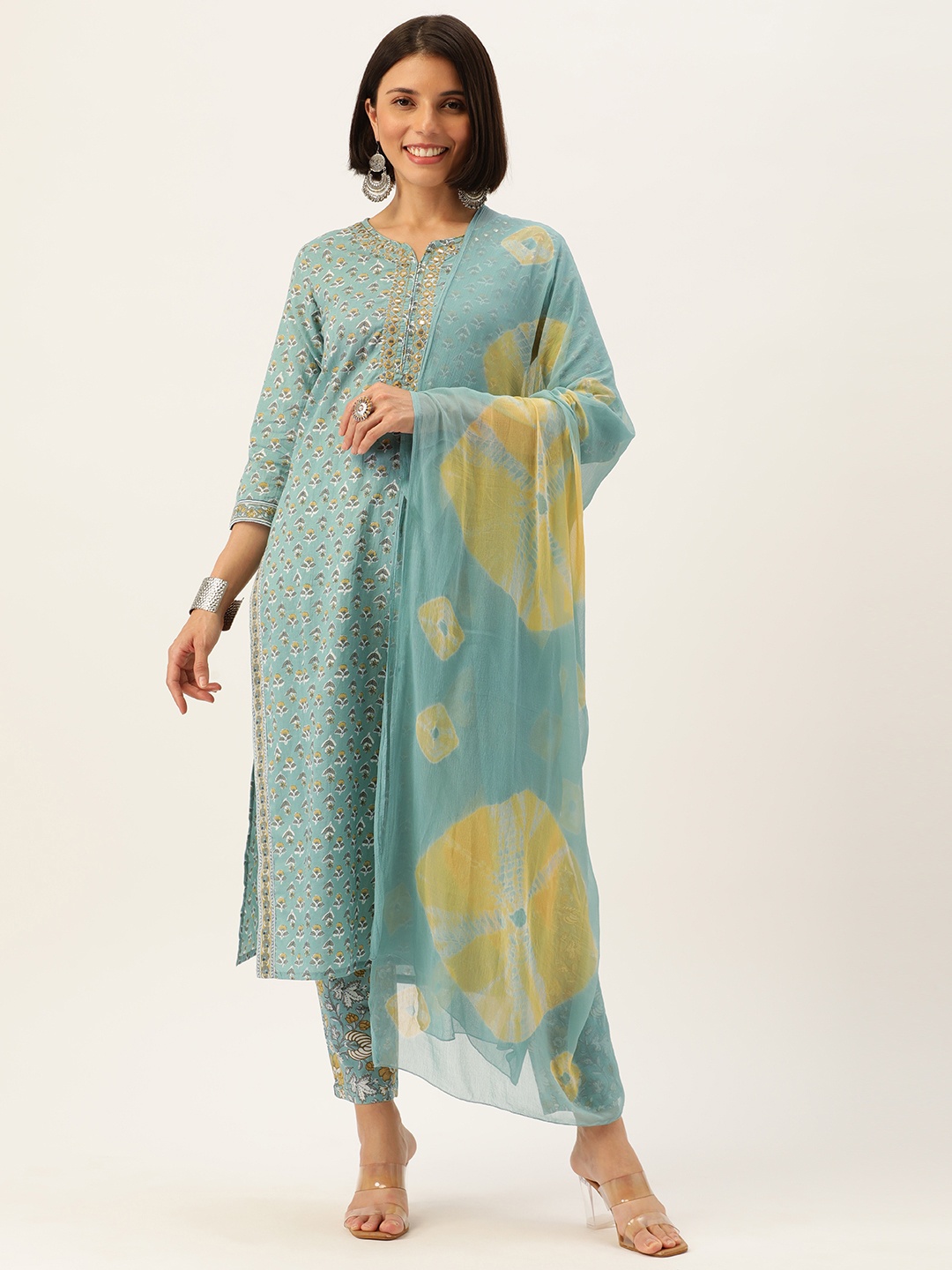 RangDeep Women Green Ethnic Motifs Printed Mirror Work Pure Cotton Kurta with Trousers & With Dupatta
RangDeep Women Green Ethnic Motifs Printed Mirror Work Pure Cotton Kurta with Trousers & With Dupatta