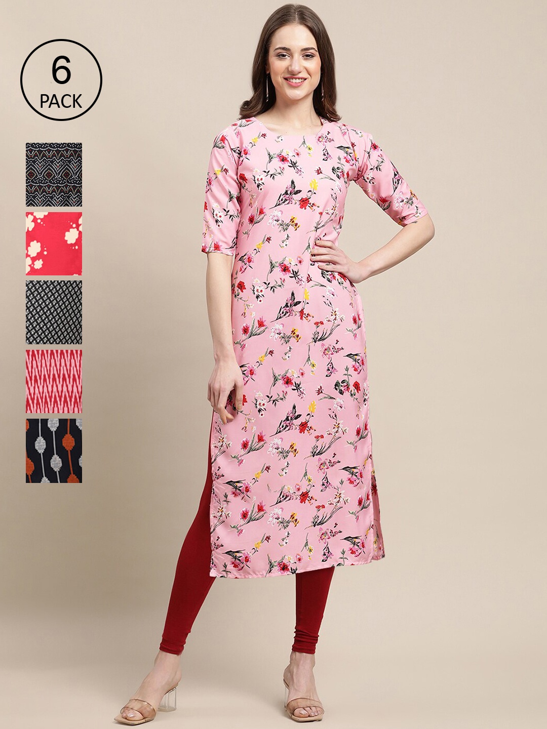 Ethnic basket Women Multicoloured Ethnic Motifs Printed Keyhole Neck Block Print Crepe Kurta, Multi
Ethnic basket Women Multicoloured Ethnic Motifs Printed Keyhole Neck Block Print Crepe Kurta, Multi