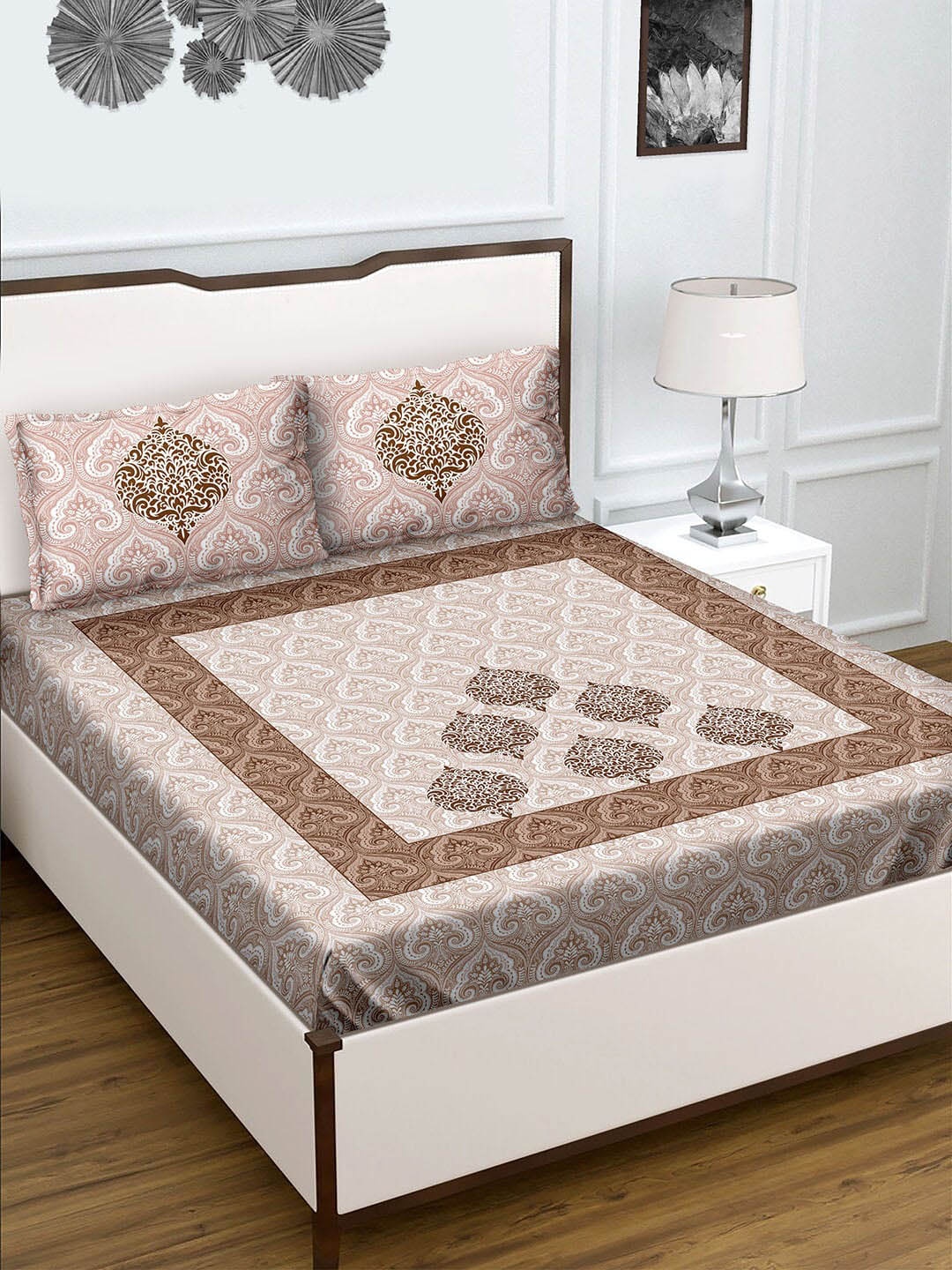 BELLA CASA Unisex Brown 180 TC King Size Cotton 1 Double Bedsheet with 2 Pillow Covers
BELLA CASA Unisex Brown 180 TC King Size Cotton 1 Double Bedsheet with 2 Pillow Covers