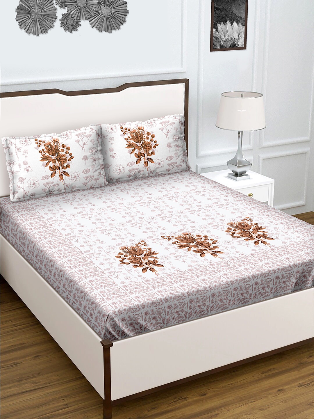 BELLA CASA Unisex Brown 180 TC King Size Cotton 1 Double Bedsheet with 2 Pillow Covers
BELLA CASA Unisex Brown 180 TC King Size Cotton 1 Double Bedsheet with 2 Pillow Covers