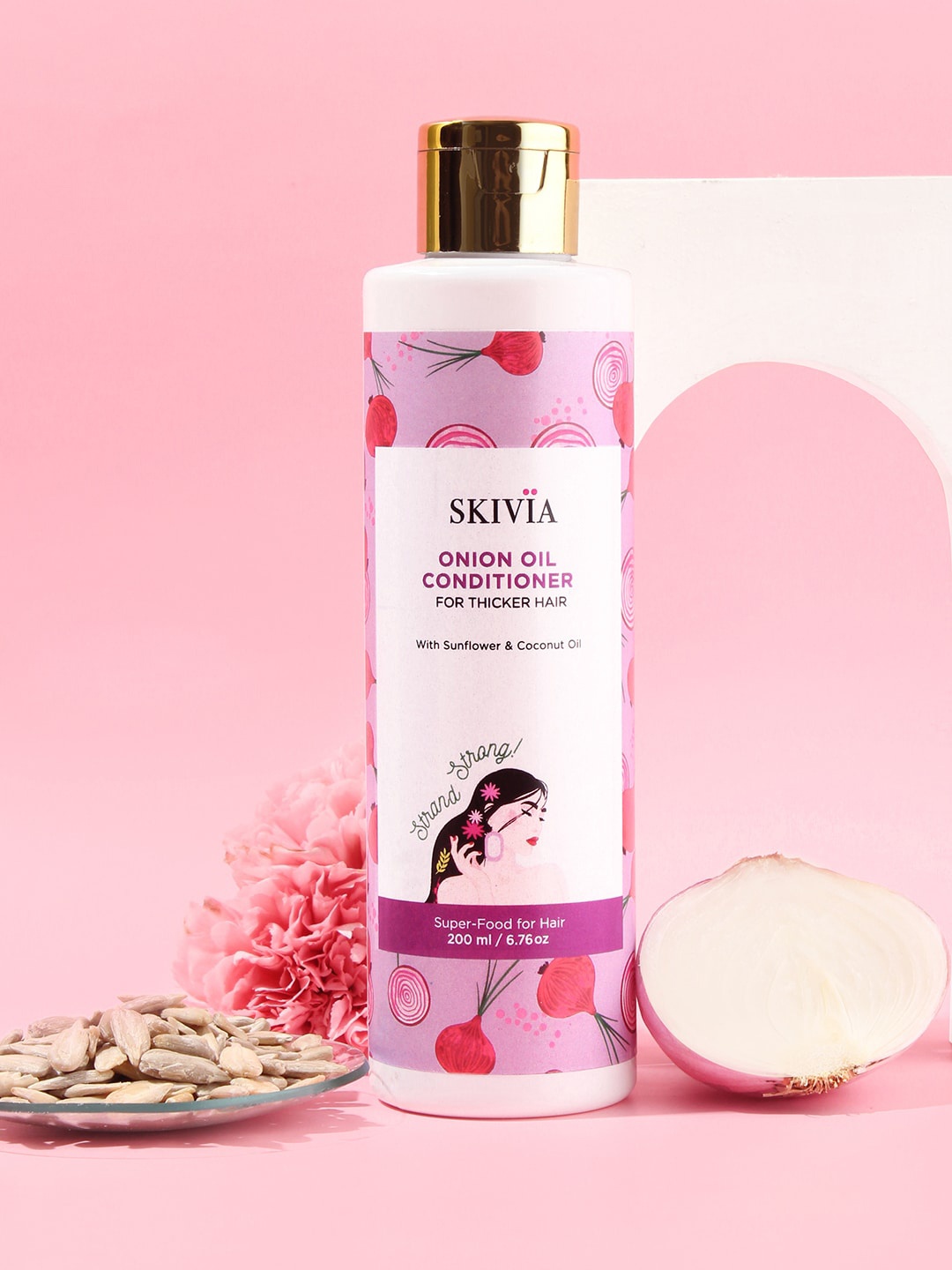 SKIVIA Onion Oil Conditioner With Sunflower & Coconut Oil For Strong & Shiny Hair - 200 ml, Transparent
SKIVIA Onion Oil Conditioner With Sunflower & Coconut Oil For Strong & Shiny Hair - 200 ml, Transparent