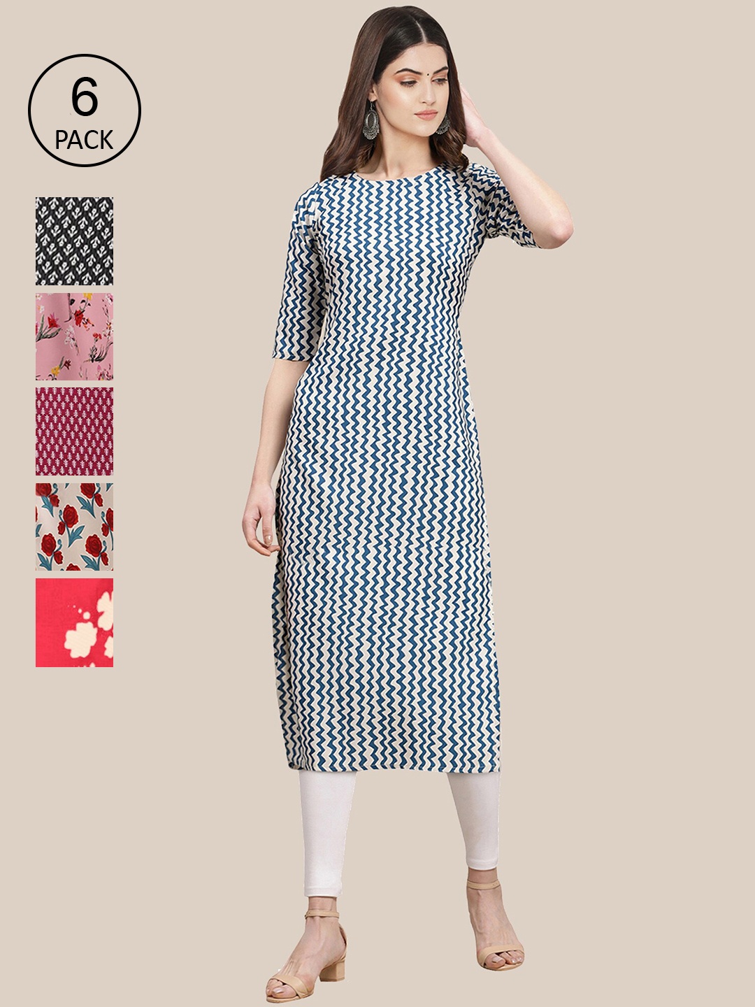 7Threads Women Multicoloured Geometric Printed Mirror Work Summer Sheers Crepe Kurta, Multi
7Threads Women Multicoloured Geometric Printed Mirror Work Summer Sheers Crepe Kurta, Multi