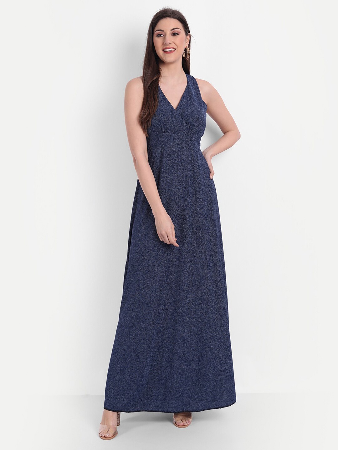 BROADSTAR Navy Blue Maxi Dress