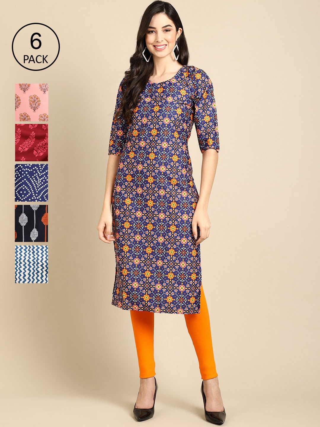 7Threads Women Multicoloured Checked Mirror Work Summer Sheers Crepe Anarkali Kurta, Multi
7Threads Women Multicoloured Checked Mirror Work Summer Sheers Crepe Anarkali Kurta, Multi