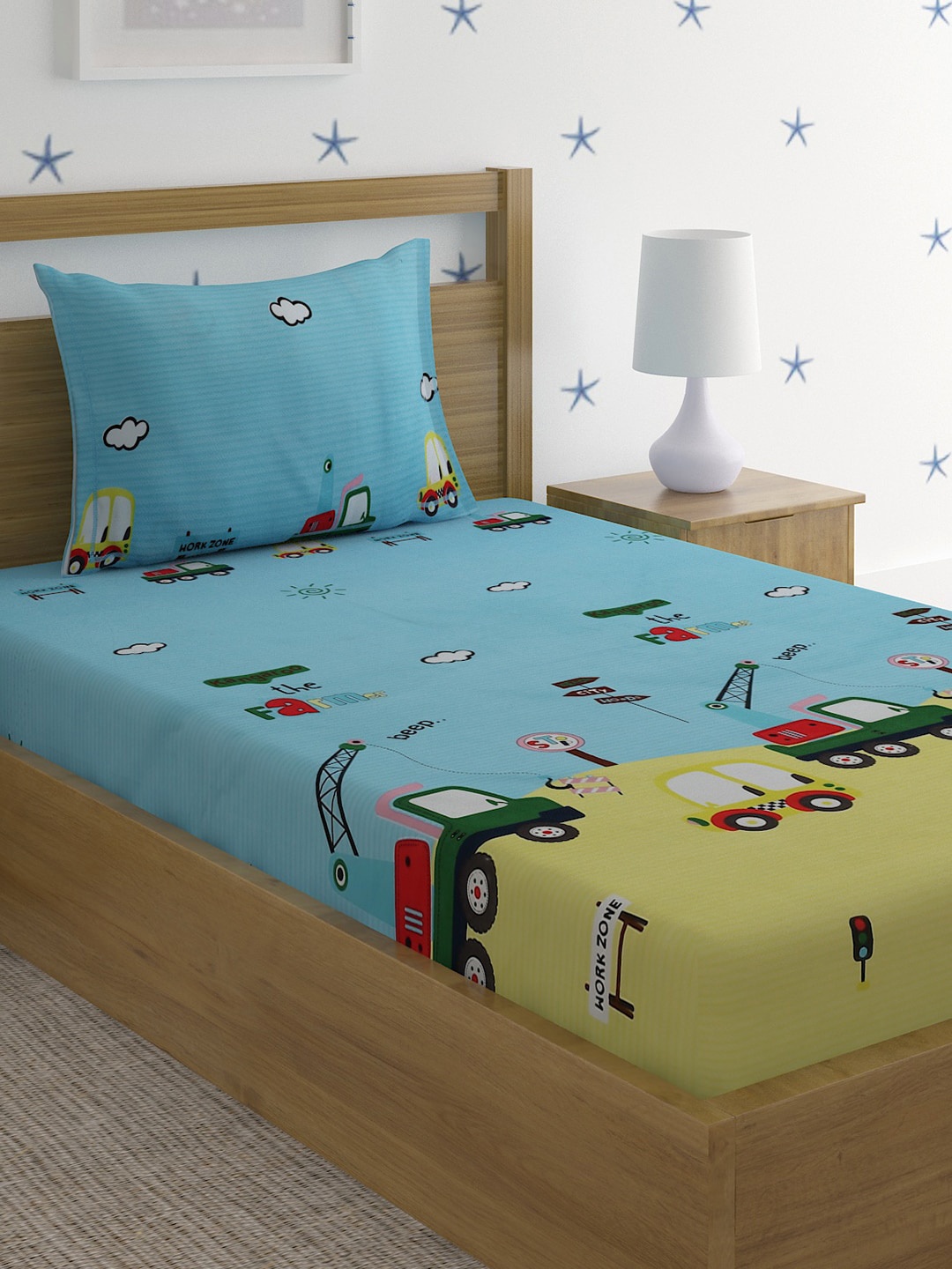 SOKNACK Blue & Yellow Graphic Printed 300 TC Single Bedsheet with 1 Pillow Cover
SOKNACK Blue & Yellow Graphic Printed 300 TC Single Bedsheet with 1 Pillow Cover