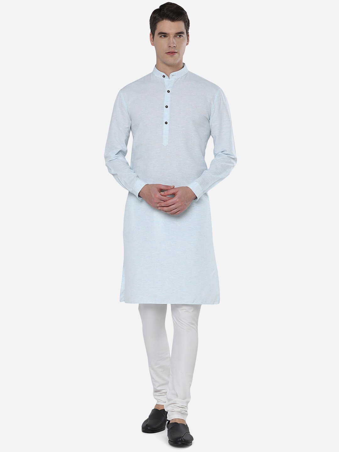 Modi Kurta Men Blue Cotton Kurtas