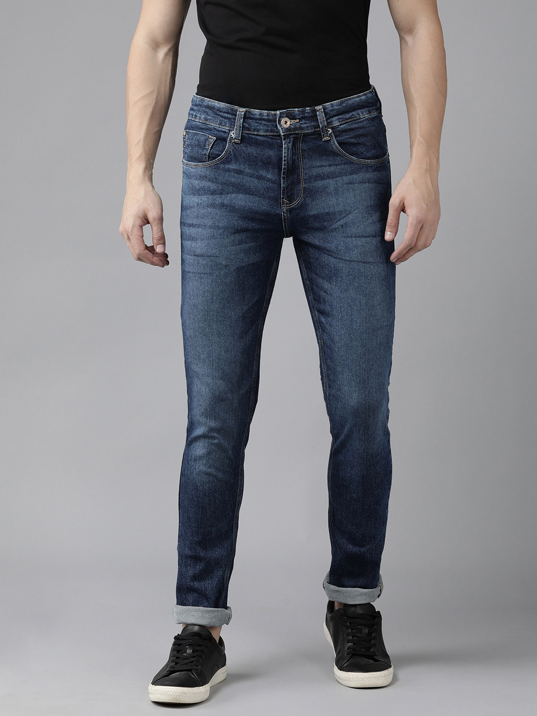 SPYKAR Men Super Skinny Fit Low-Rise Heavy Fade Stretchable Jeans, Blue 
SPYKAR Men Super Skinny Fit Low-Rise Heavy Fade Stretchable Jeans, Blue