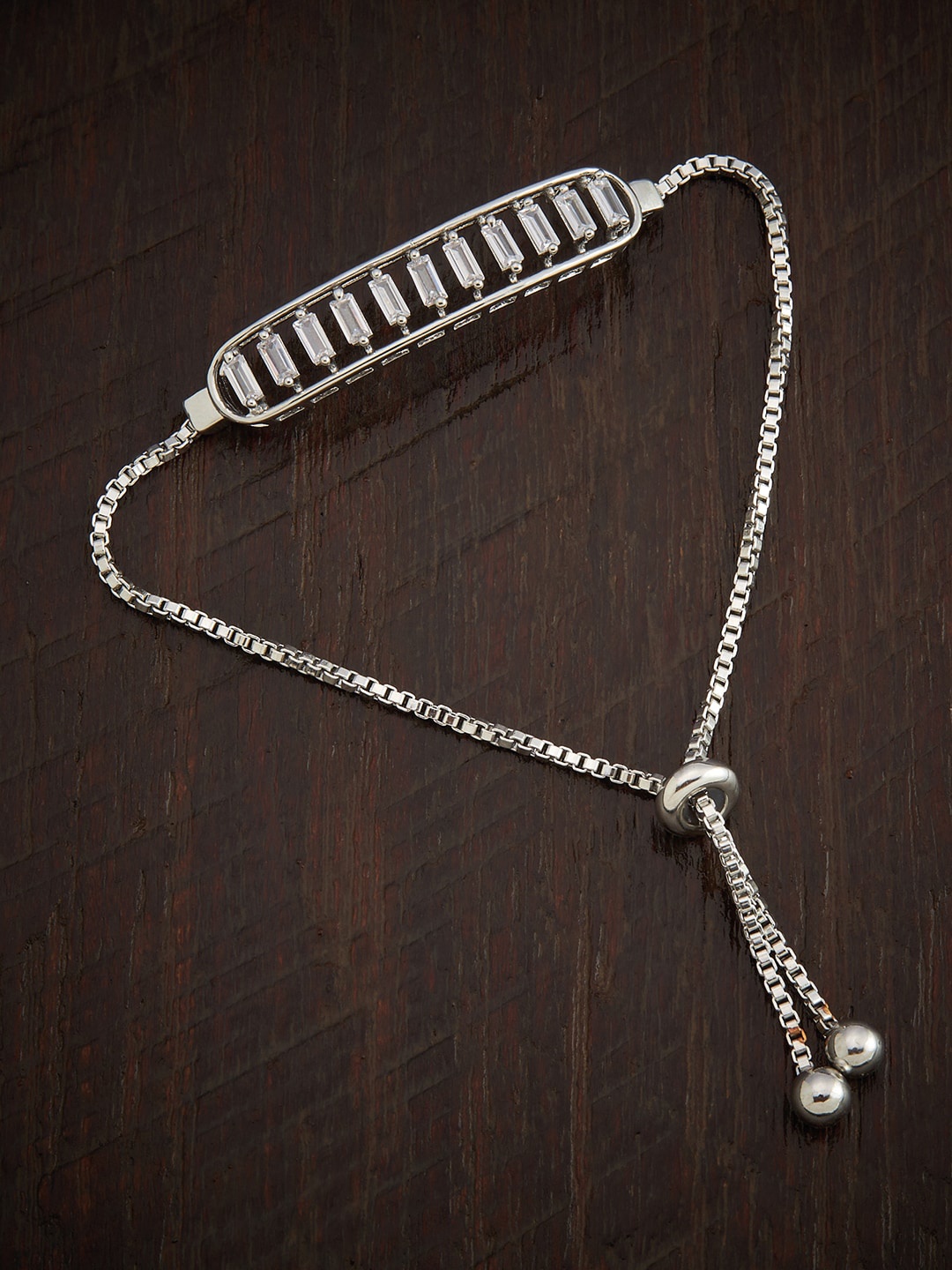 Kushal's Fashion Jewellery Women White & Silver-Toned Cubic Zirconia Silver-Plated Wraparound Bracelet
Kushal's Fashion Jewellery Women White & Silver-Toned Cubic Zirconia Silver-Plated Wraparound Bracelet