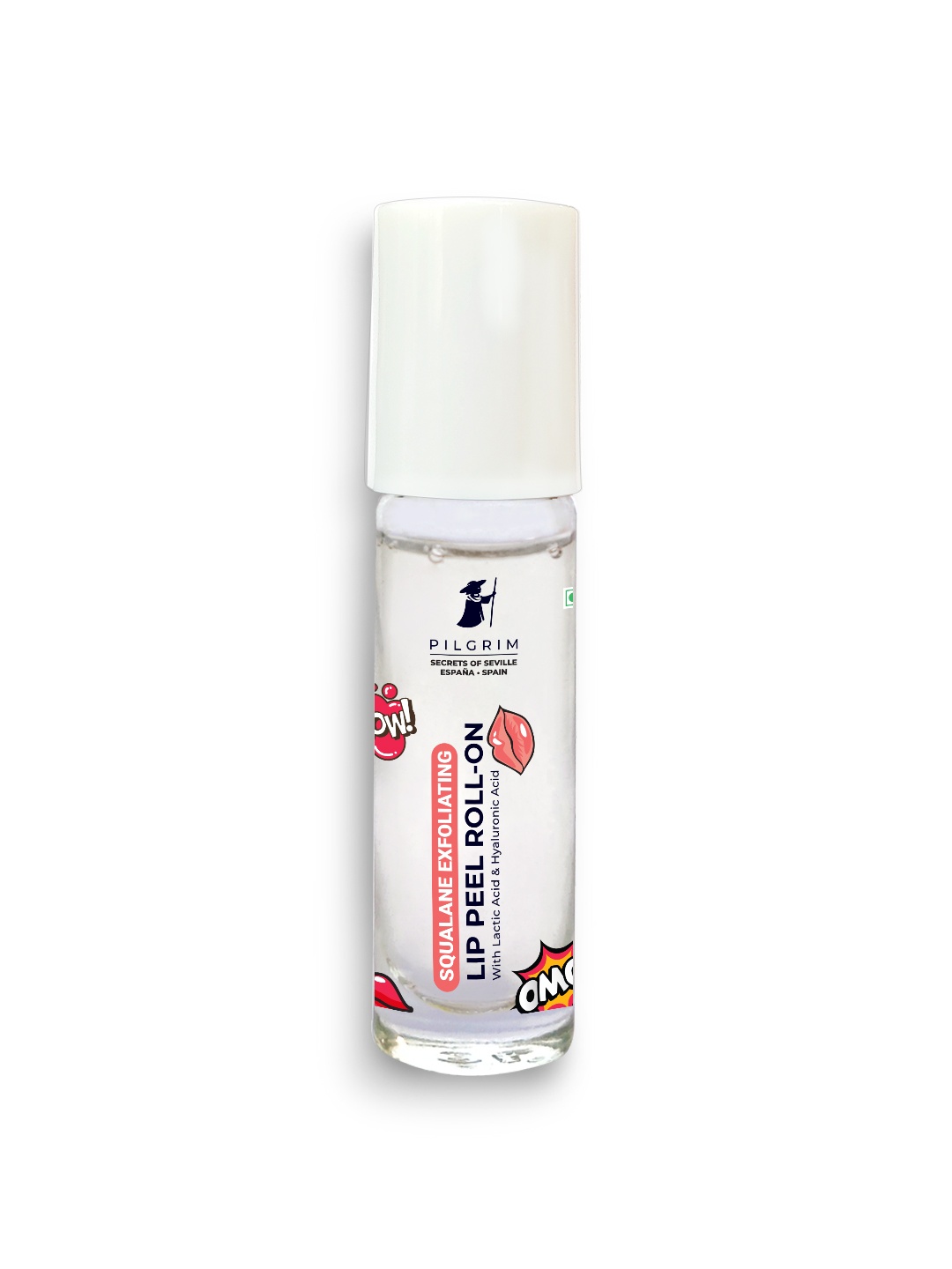Pilgrim Exfoliating Lip Peel Roll On With Lactic & Hyaluronic Acid for Smooth Lips - 6 ml, Transparent
Pilgrim Exfoliating Lip Peel Roll On With Lactic & Hyaluronic Acid for Smooth Lips - 6 ml, Transparent