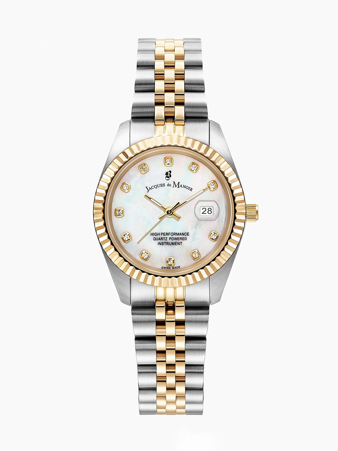 JACQUES du MANOIR Women Brass Dial & Stainless Steel Analogue Watch JWL01204-White MOP
JACQUES du MANOIR Women Brass Dial & Stainless Steel Analogue Watch JWL01204-White MOP