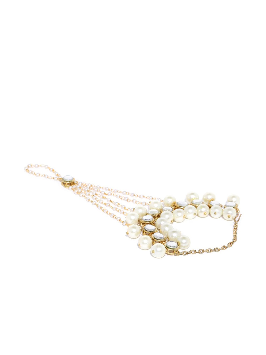 KARATCART Women Gold-Toned & White Kundan Handcrafted Gold-Plated Wraparound Bracelet
KARATCART Women Gold-Toned & White Kundan Handcrafted Gold-Plated Wraparound Bracelet