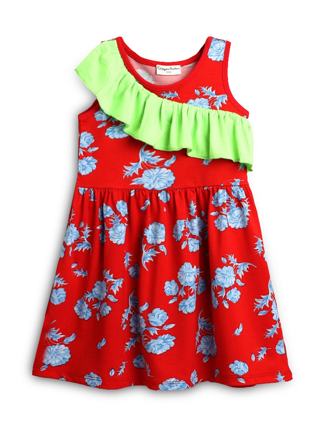 Hopscotch Red Floral Peplum Dress
