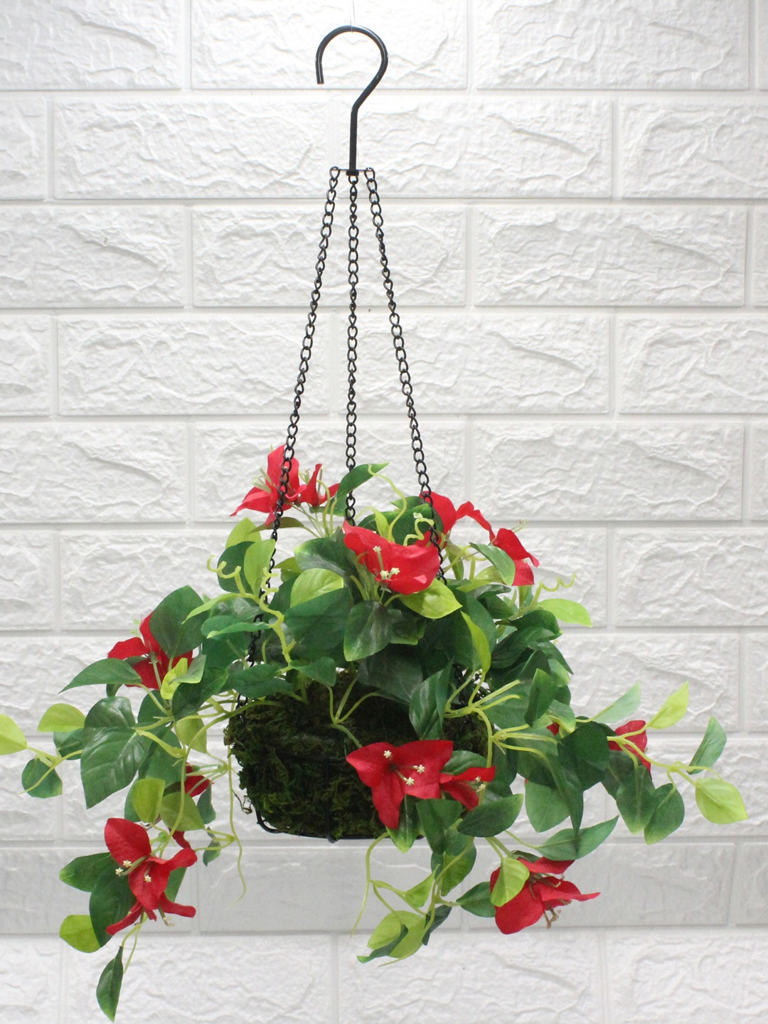 PolliNation Red Bougainvillea Artificial Flowers Hanging Creeper with Hanging Metal Stand
PolliNation Red Bougainvillea Artificial Flowers Hanging Creeper with Hanging Metal Stand