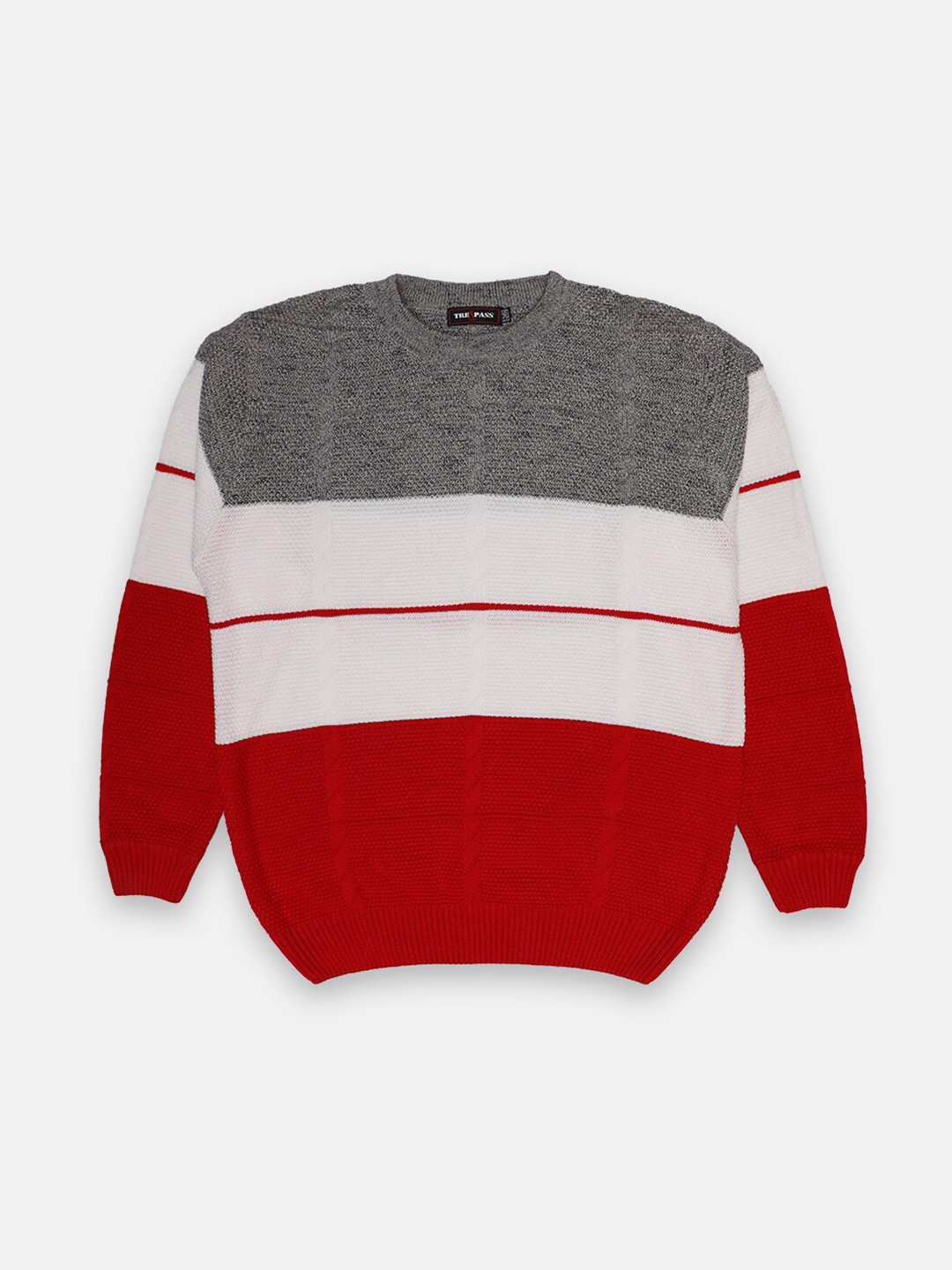 CHIMPRALA Boys Red & Grey Colourblocked Pullover 
CHIMPRALA Boys Red & Grey Colourblocked Pullover