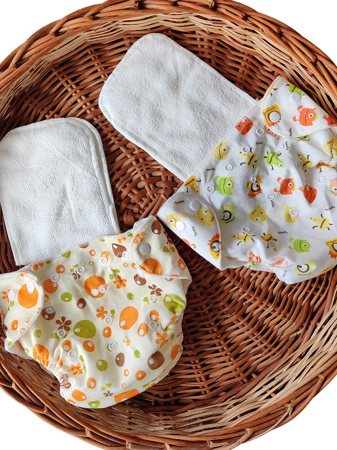 Moms Home Set Of 2 Baby Reusable Cotton Pocket Diapers With 2 Inserts-Adjustable 0-12 Months, Cream
Moms Home Set Of 2 Baby Reusable Cotton Pocket Diapers With 2 Inserts-Adjustable 0-12 Months, Cream