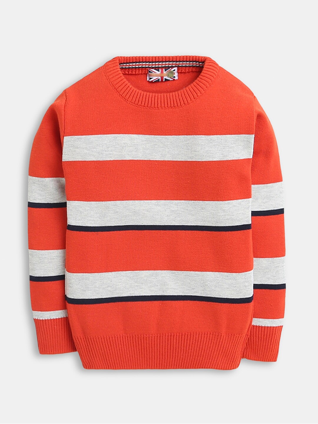 Hopscotch Boys Red & White Striped Pullover