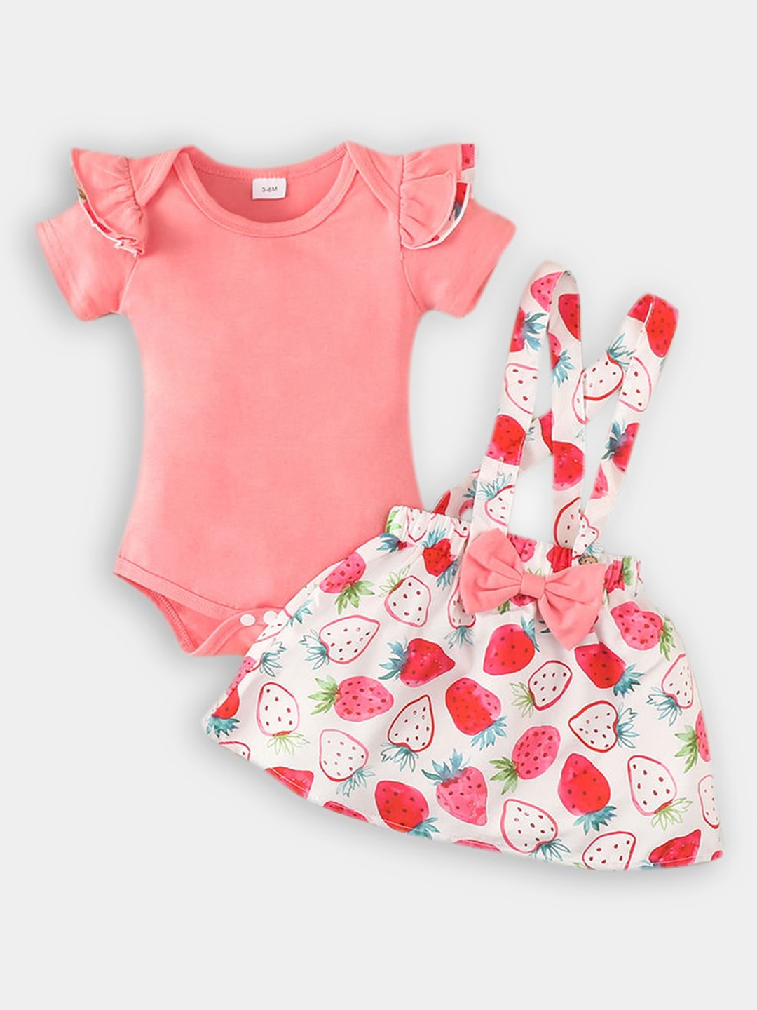 Hopscotch Girls Pink & Blue Top with Skirt