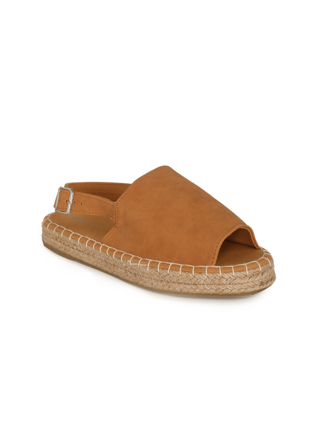 rubi Women Brown Open Toe Flats