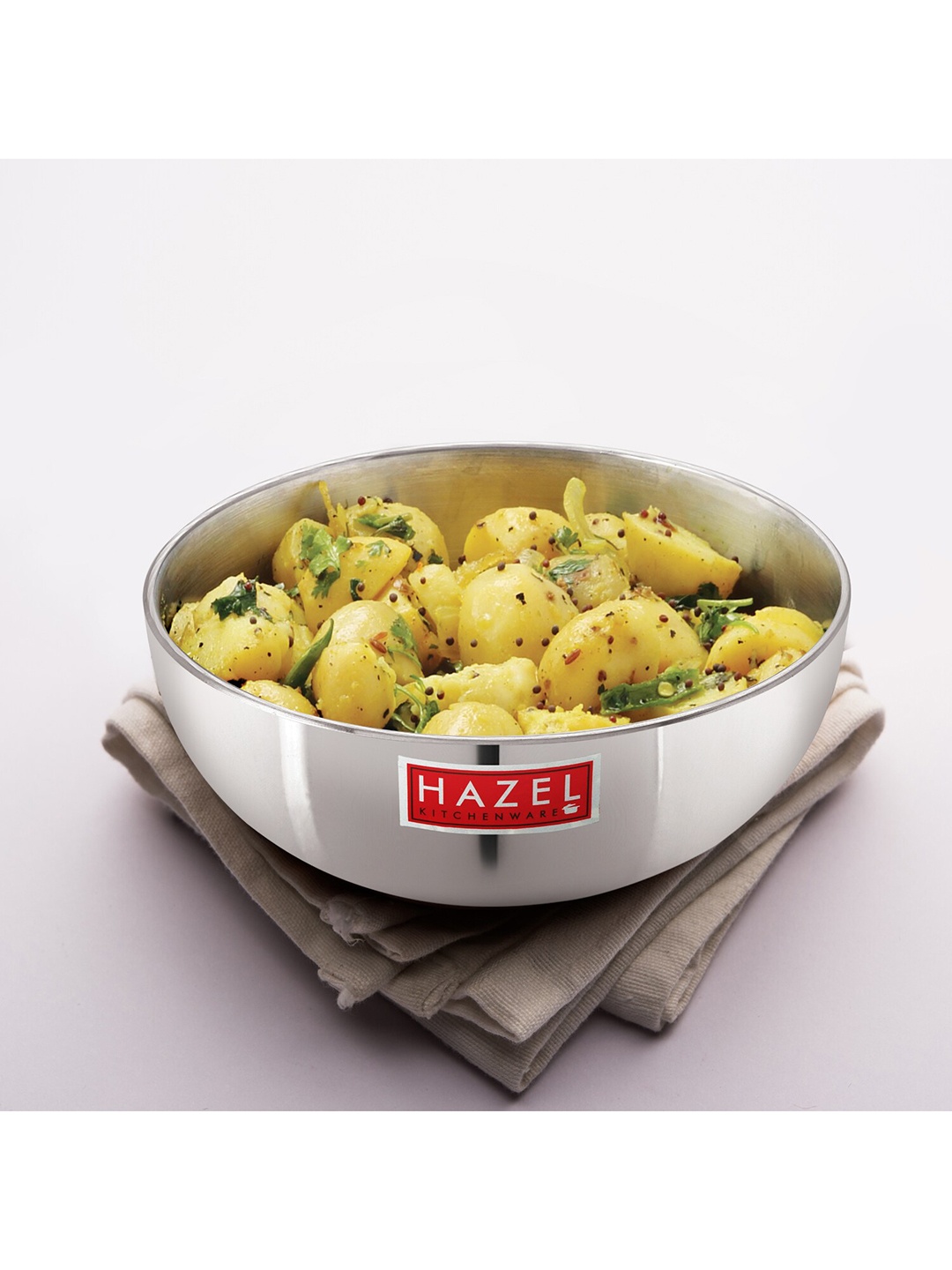 HAZEL Silver-Toned Induction Base Cookware Aluminium Kadai With Lid & Without Handle 3.8 L
HAZEL Silver-Toned Induction Base Cookware Aluminium Kadai With Lid & Without Handle 3.8 L