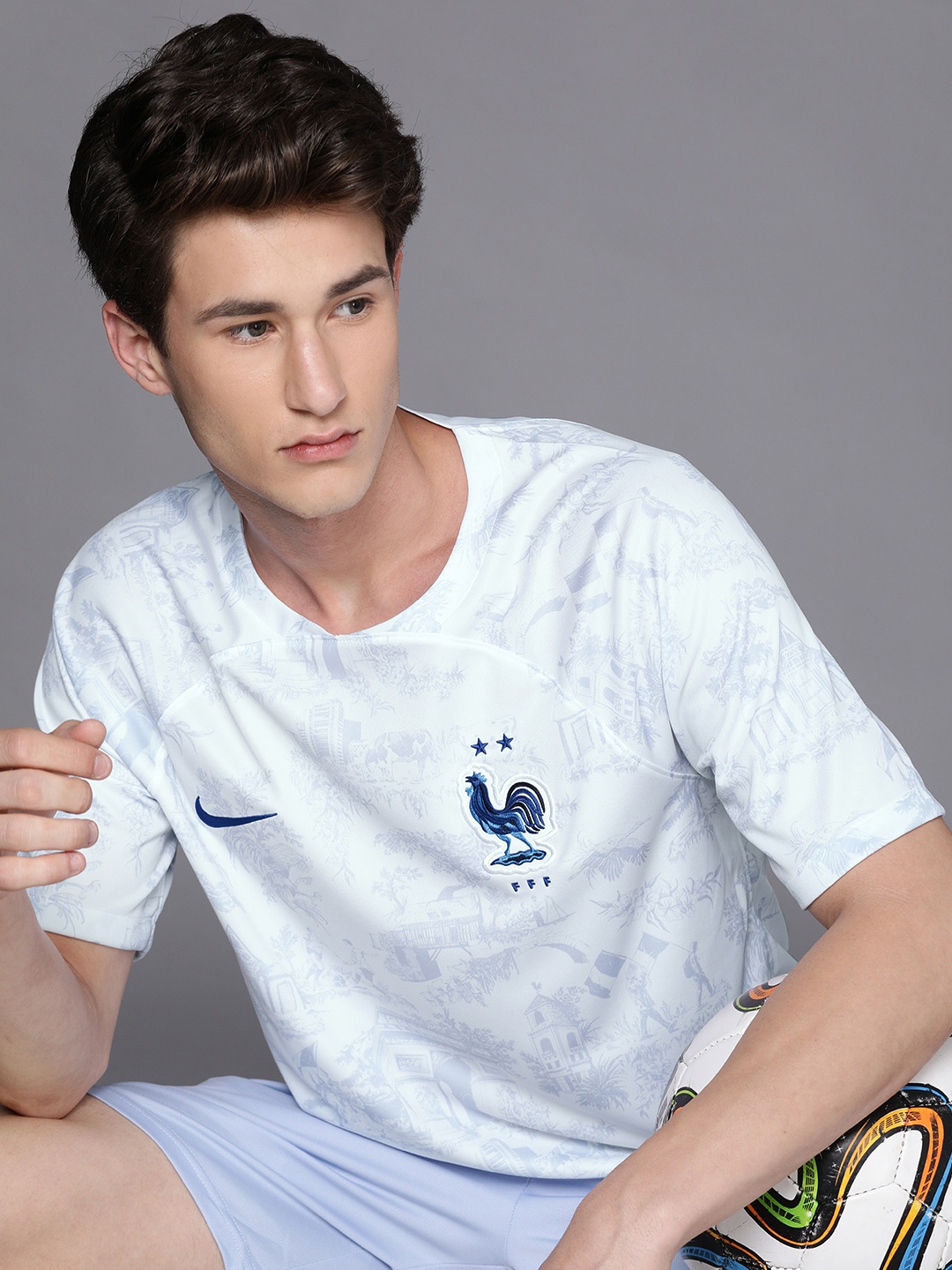 Nike Men White & Grey Sports & Team Printed FFF Stadium Away Dri-FIT Football Jersey
Nike Men White & Grey Sports & Team Printed FFF Stadium Away Dri-FIT Football Jersey