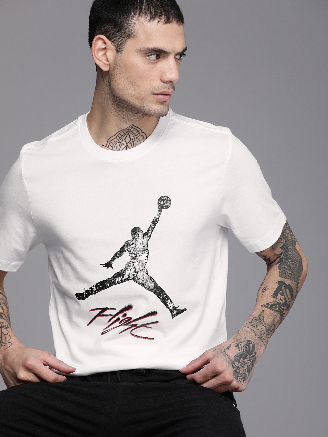 Nike Men White Sports Print Jordan Essential Jumpman Crew Pure Cotton Relaxed Fit Tshirt
Nike Men White Sports Print Jordan Essential Jumpman Crew Pure Cotton Relaxed Fit Tshirt