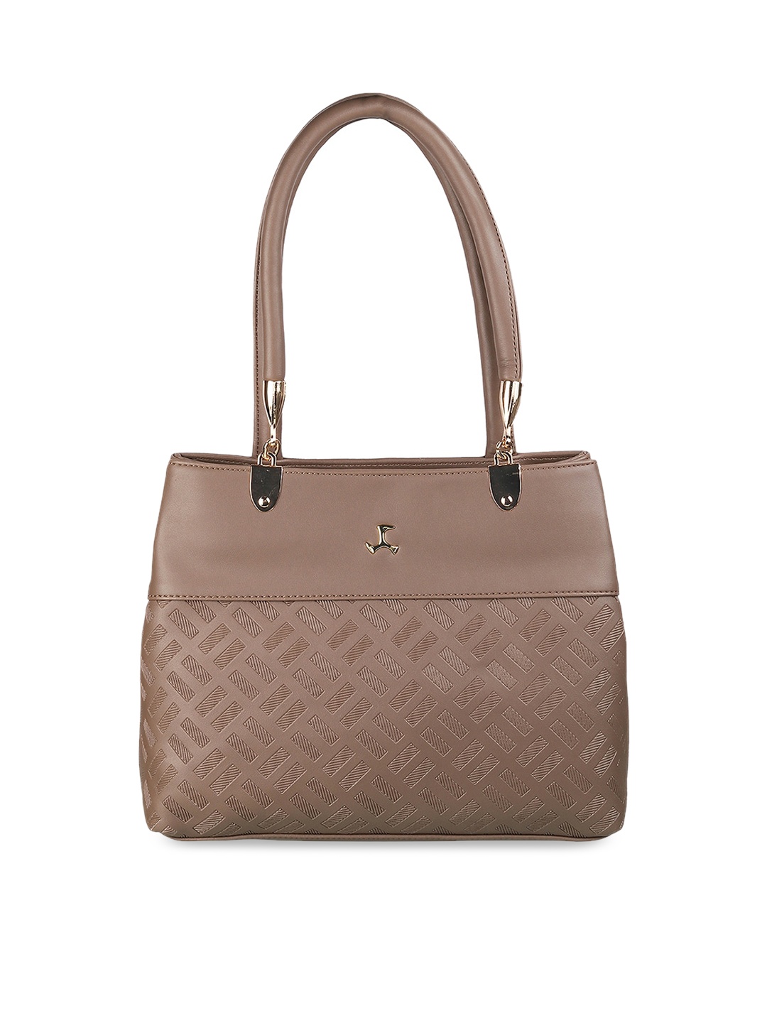 Mochi Beige Structured Shoulder Bag