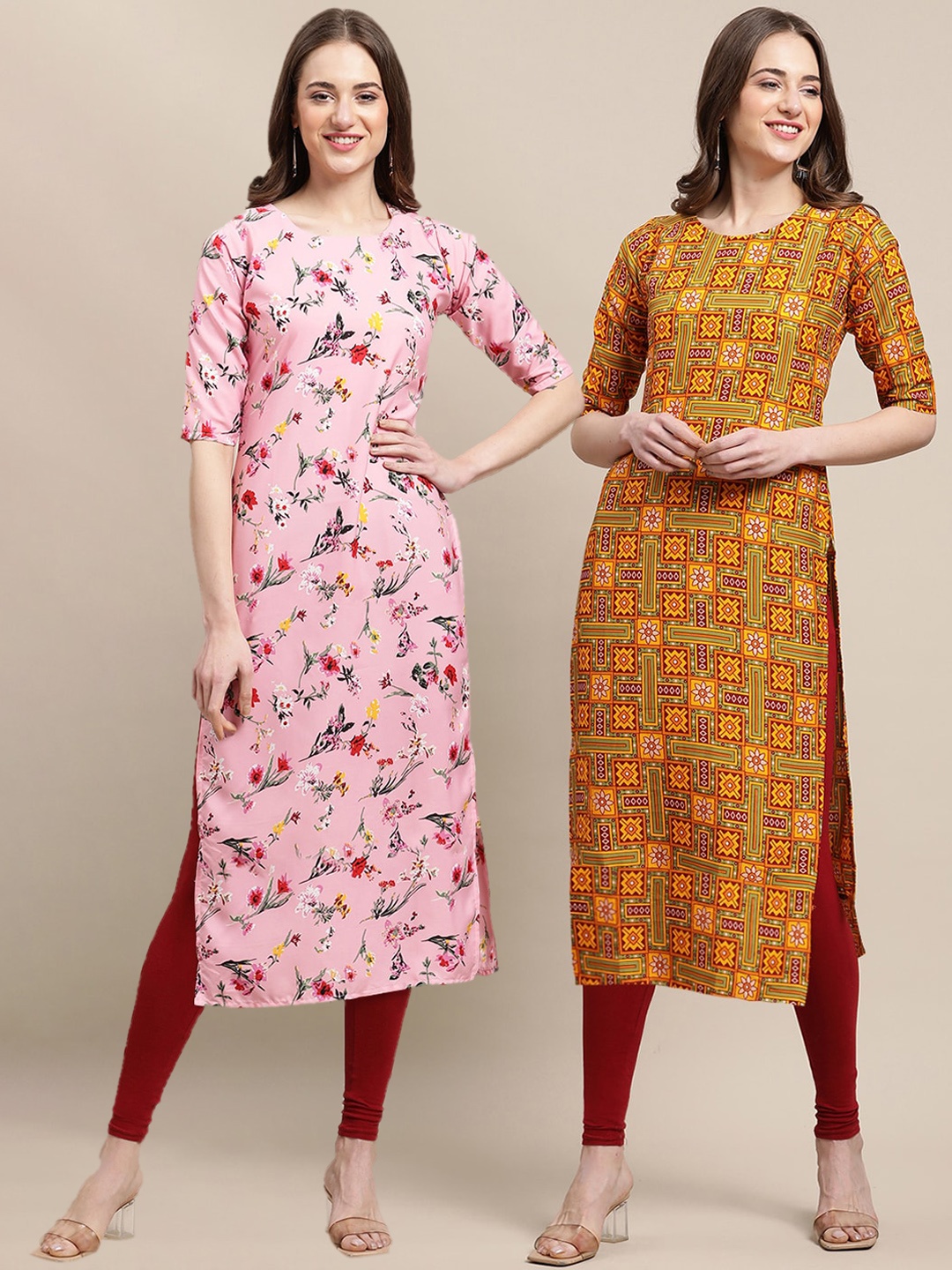 7Threads Women Multicoloured Floral Checked Gotta Patti Summer Sheers Crepe Kurta, Multi
7Threads Women Multicoloured Floral Checked Gotta Patti Summer Sheers Crepe Kurta, Multi