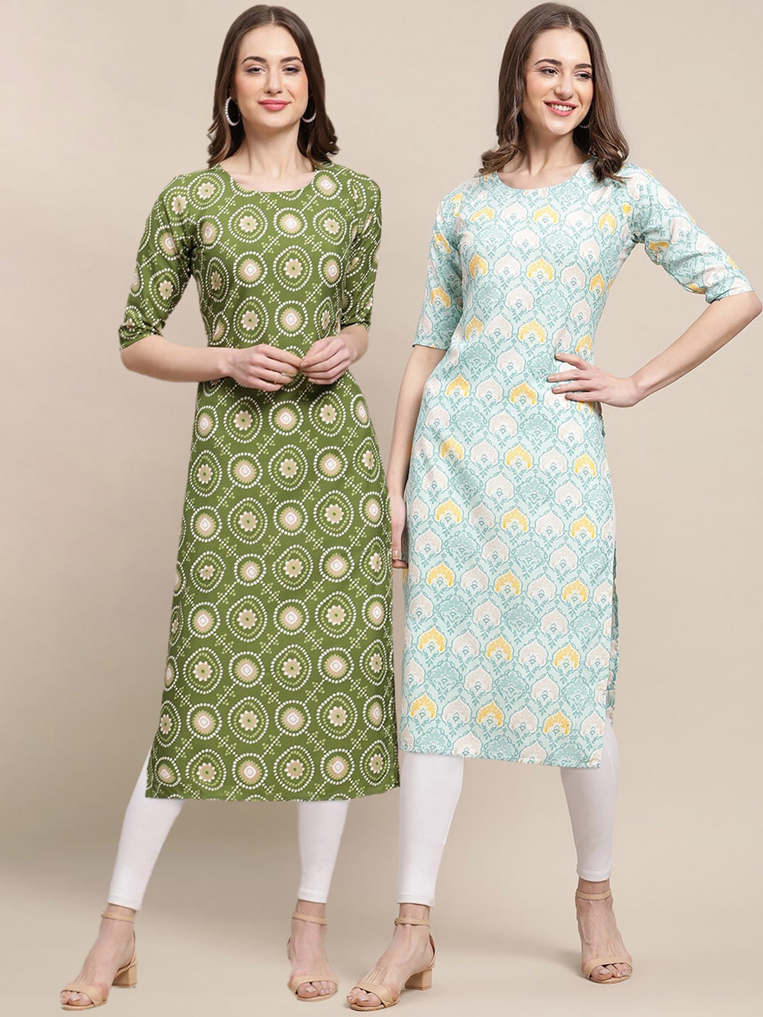 7Threads Women Pack Of 2 Green & Blue Ethnic Motifs Printed Summer Sheers Crepe Kurta
7Threads Women Pack Of 2 Green & Blue Ethnic Motifs Printed Summer Sheers Crepe Kurta