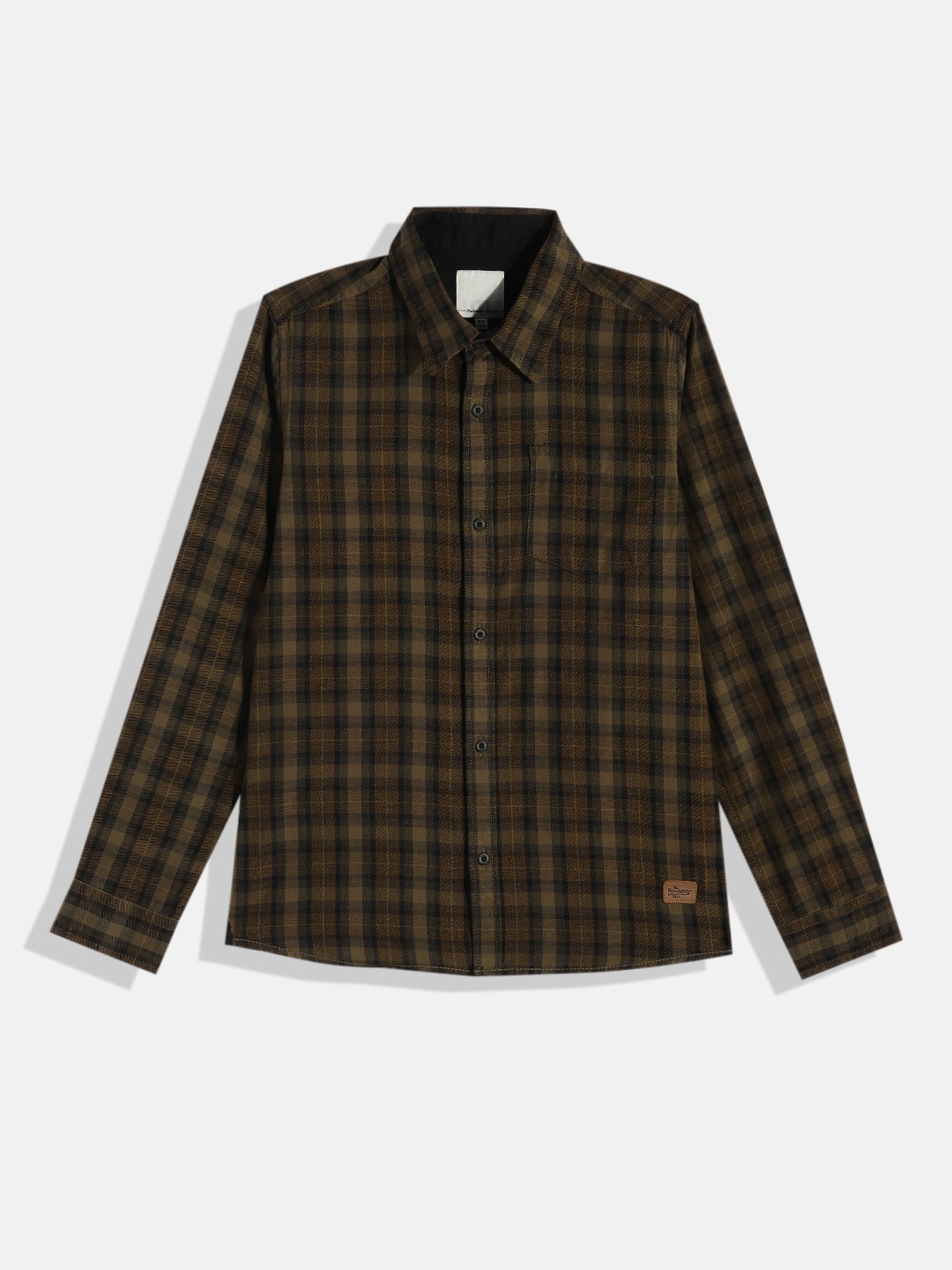 UTH by Roadster Teen Boys Olive Green & Brown Pure Cotton Comfort Tartan Checked Casual Shirt
UTH by Roadster Teen Boys Olive Green & Brown Pure Cotton Comfort Tartan Checked Casual Shirt