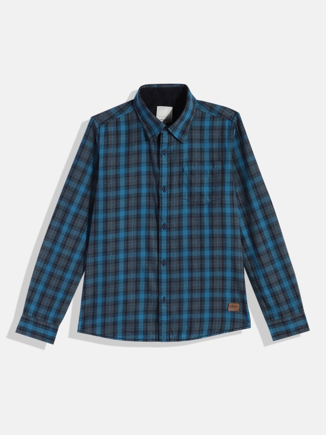 UTH by Roadster Teen Boys Blue & Black Pure Cotton Comfort Tartan Checked Casual Shirt
UTH by Roadster Teen Boys Blue & Black Pure Cotton Comfort Tartan Checked Casual Shirt