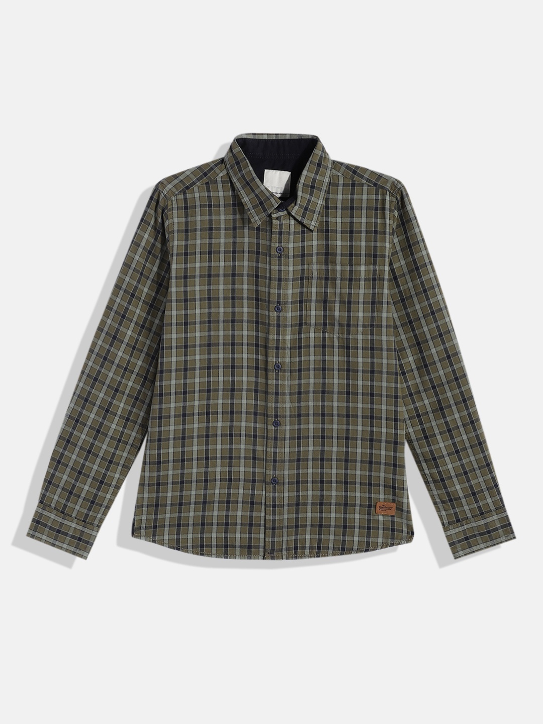 UTH by Roadster Teen Boys Olive Green & Black Comfort Tartan Checks Checked Casual Shirt
UTH by Roadster Teen Boys Olive Green & Black Comfort Tartan Checks Checked Casual Shirt