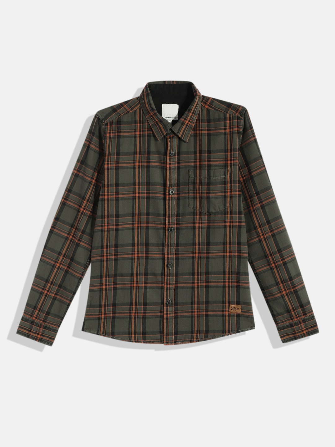 UTH by Roadster Teen Boys Olive & Orange Green Pure Cotton Comfort Tartan Checked Casual Shirt
UTH by Roadster Teen Boys Olive & Orange Green Pure Cotton Comfort Tartan Checked Casual Shirt